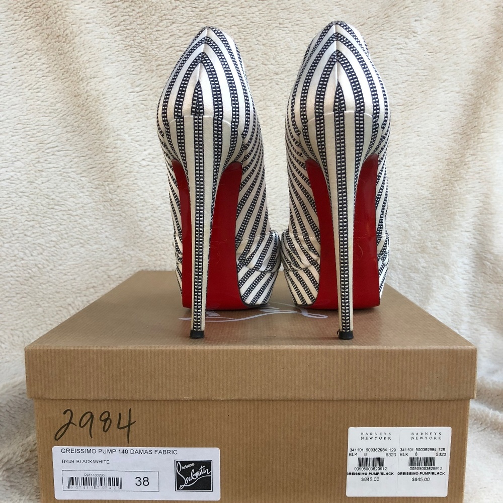 SZ 38 Christian Louboutin Greissimo Pump 140 - Picture 2 of 7
